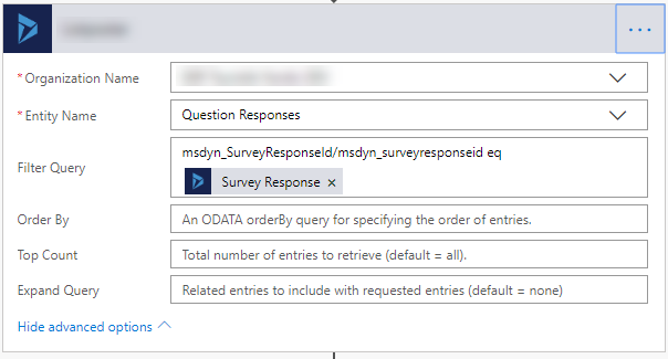 Formating Web API query for getting VoC Survey questions