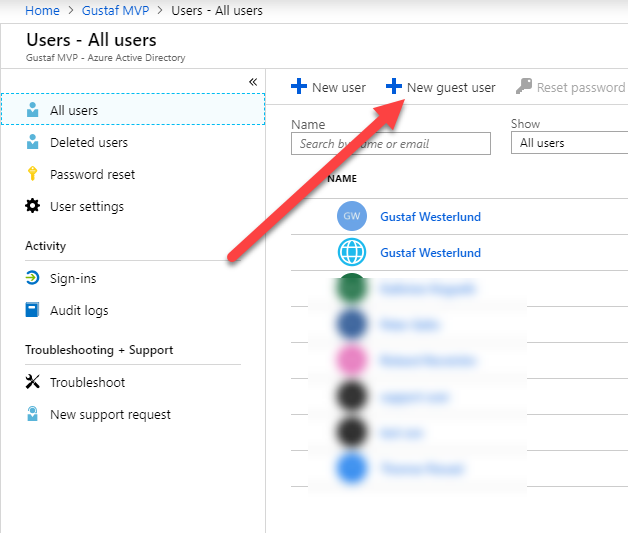 Azure guest accounts in CDS/Dyn365