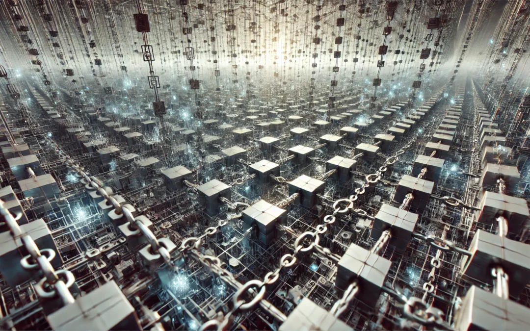 abstract image of many boxes being interconnected